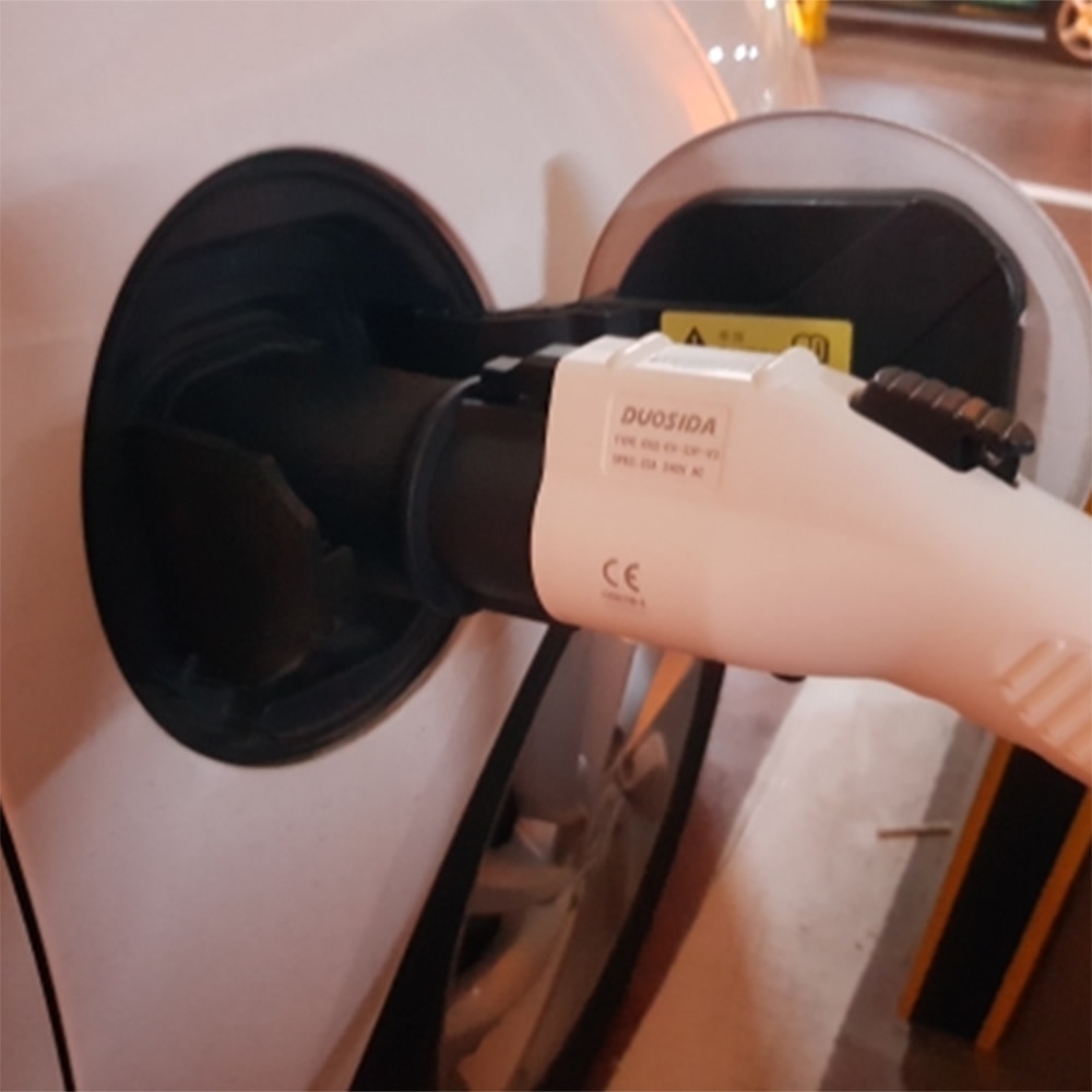 Duosida-adaptador EVSE EV 32A J1772, tipo 1 a tipo 2, Conector de carga para cargador de vehículo eléctrico Duosida-adaptador EVSE EV 32A J1772, tipo 1 a tipo 2, Conector de carga para cargador de vehículo eléctrico