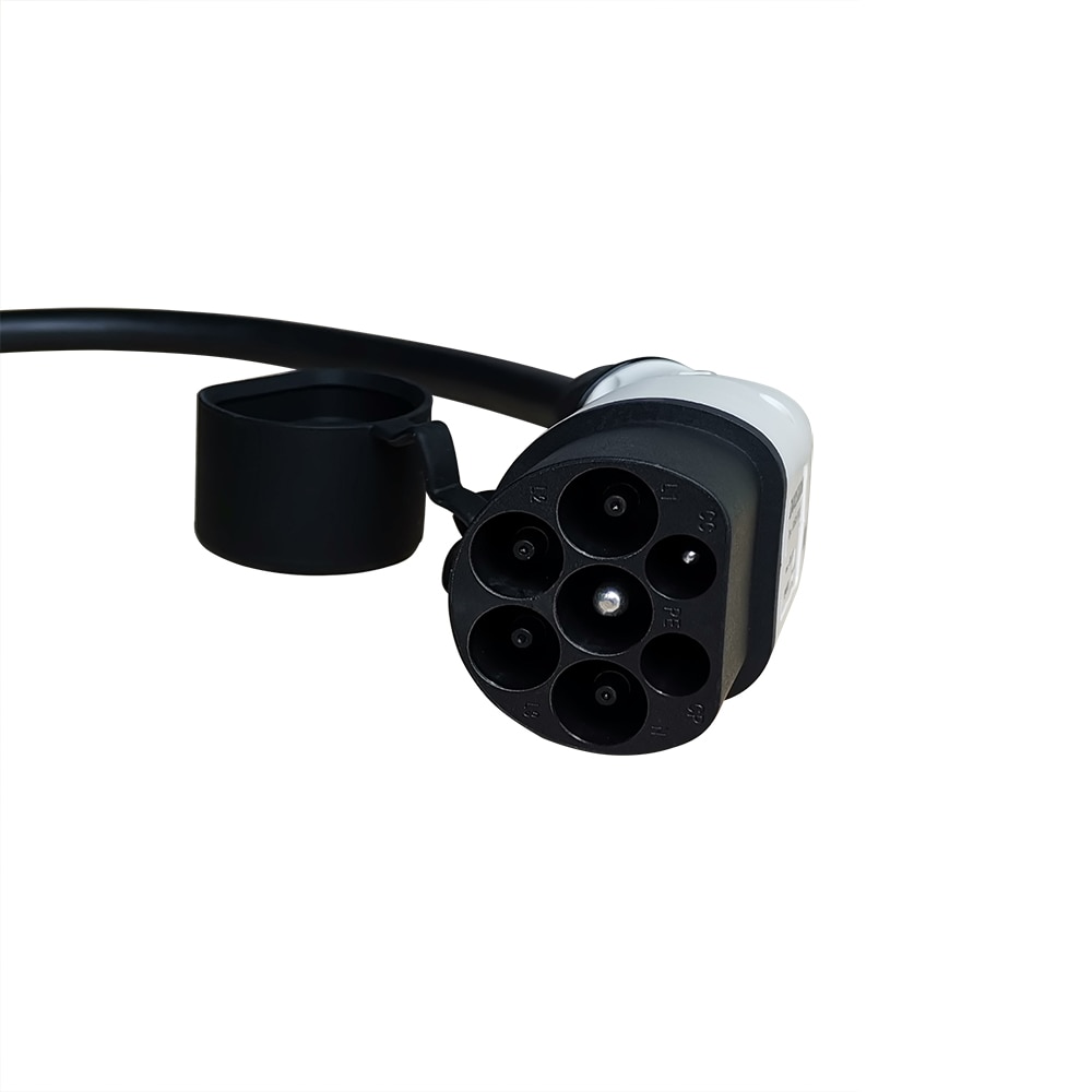 Duosida-adaptador EVSE EV SAE J1772 tipo 1 a tipo 2, conector adaptador de Cable de carga para coche eléctrico, 16A, 32A, 0,5 m Duosida-adaptador EVSE EV SAE J1772 tipo 1 a tipo 2, conector adaptador de Cable de carga para coche eléctrico, 16A, 32A, 0,5 m