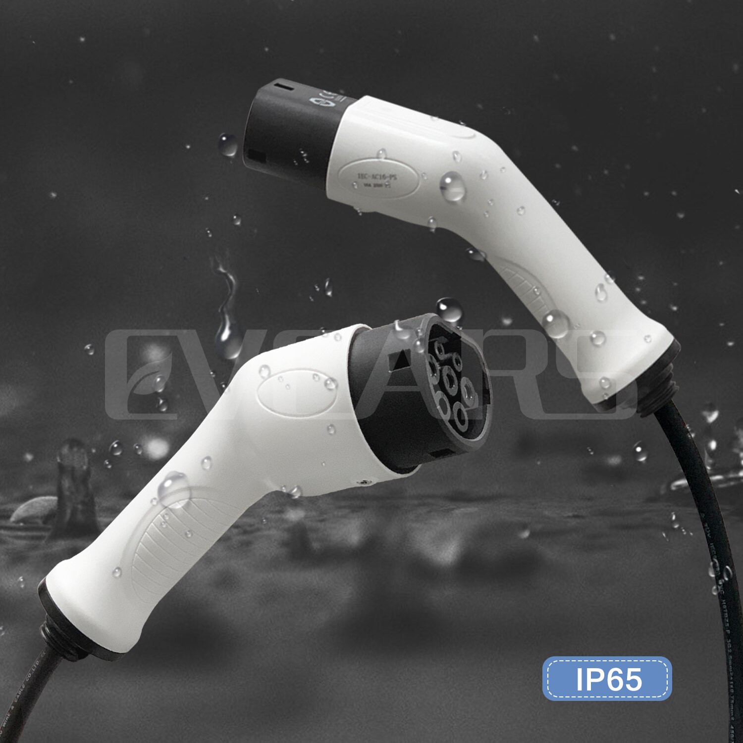 Cable cargador Ev monofásico de 16A 32A, conector tipo 2a tipo 2 para estación de carga de coche, enchufe hembra a macho