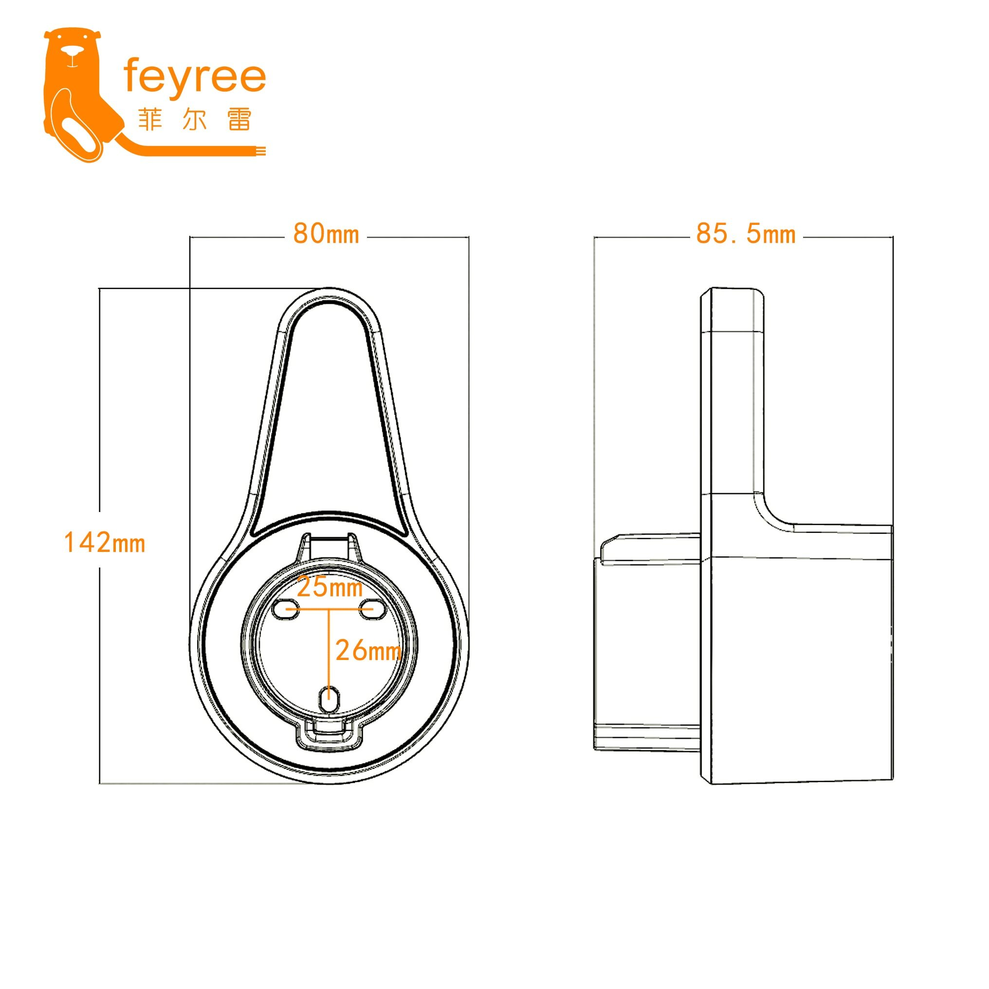 Feyree-soporte para cargador EV, base para vehículo eléctrico tipo 1, conector J1772, Cable de carga, protección adicional, Wallbox líder Feyree-soporte para cargador EV, base para vehículo eléctrico tipo 1, conector J1772, Cable de carga, protección adicional, Wallbox líder