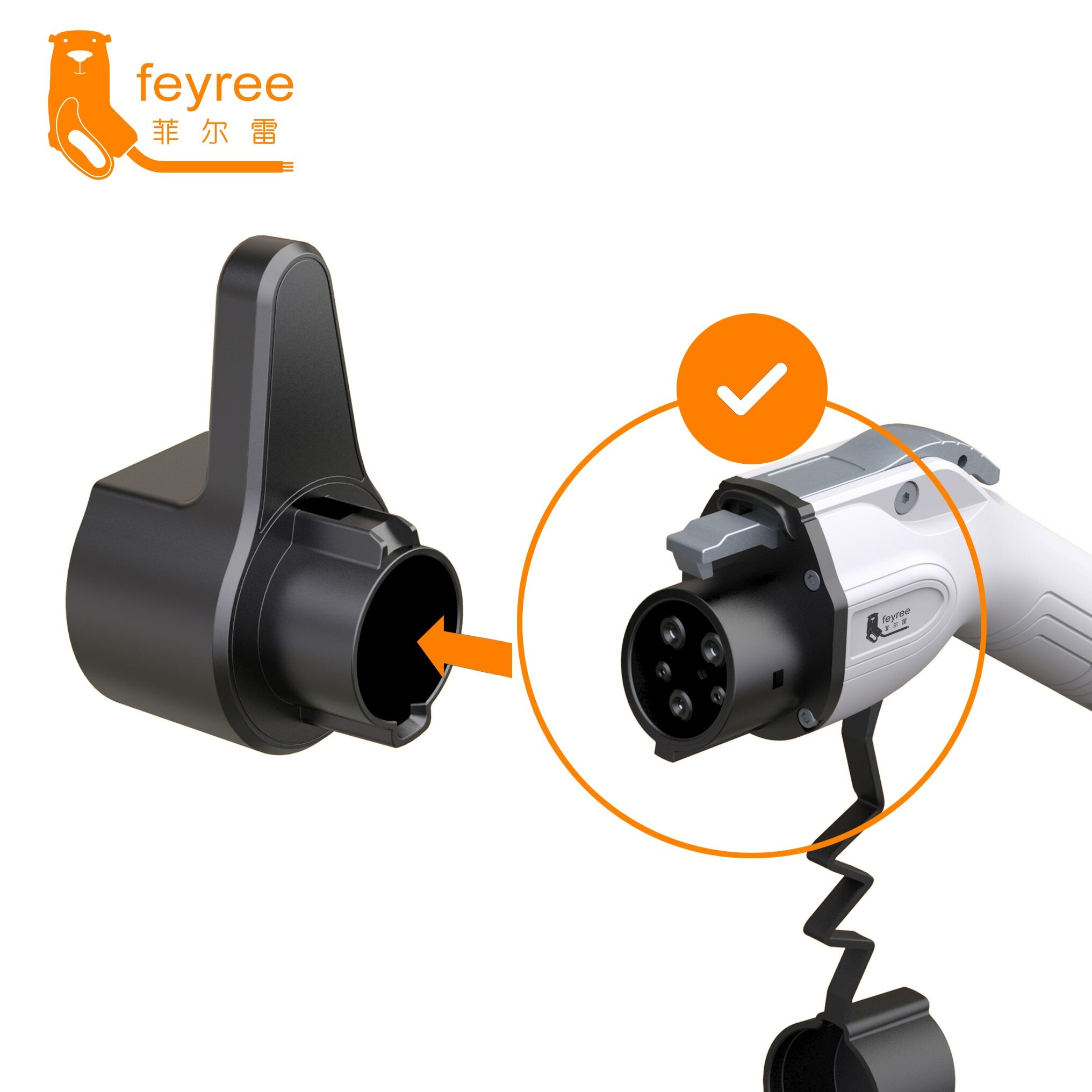 Feyree-soporte para cargador EV, base para vehículo eléctrico tipo 1, conector J1772, Cable de carga, protección adicional, Wallbox líder Feyree-soporte para cargador EV, base para vehículo eléctrico tipo 1, conector J1772, Cable de carga, protección adicional, Wallbox líder