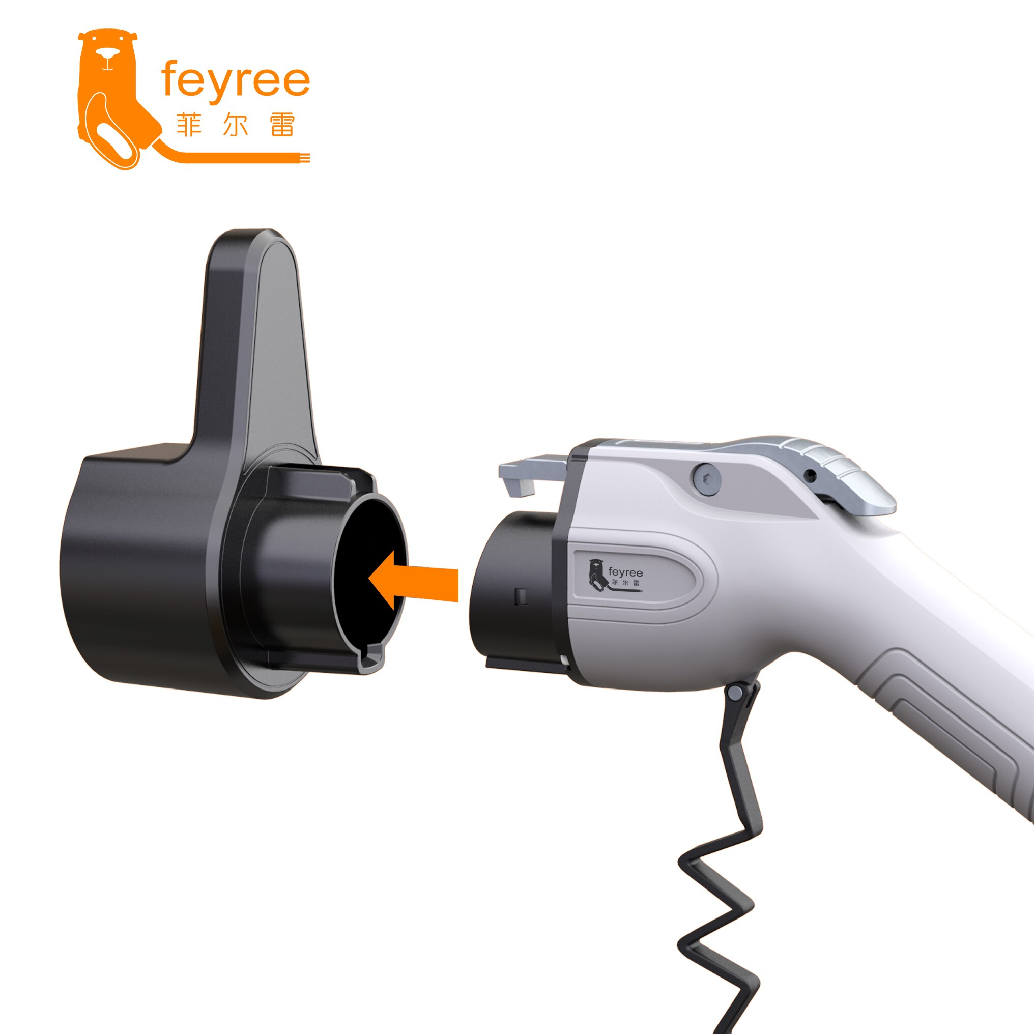 Feyree-soporte para cargador EV, base para vehículo eléctrico tipo 1, conector J1772, Cable de carga, protección adicional, Wallbox líder