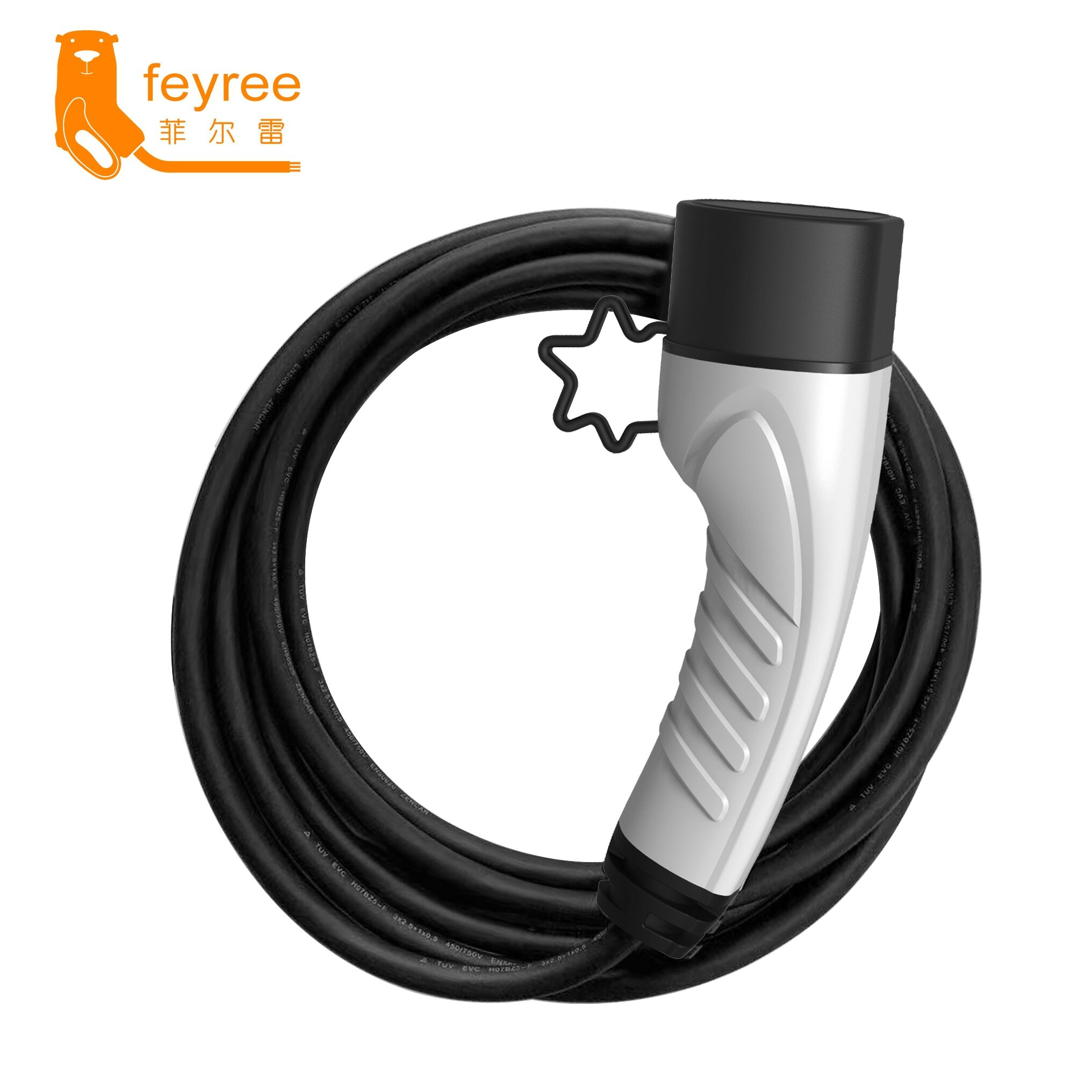 Feyree-enchufe de cargador EV para vehículo eléctrico, Cable tipo 2 16A, 1 fase, estación de carga, 3 fases, 11kW, 22kW, Cable de IEC62196-2 Feyree-enchufe de cargador EV para vehículo eléctrico, Cable tipo 2 16A, 1 fase, estación de carga, 3 fases, 11kW, 22kW, Cable de IEC62196-2