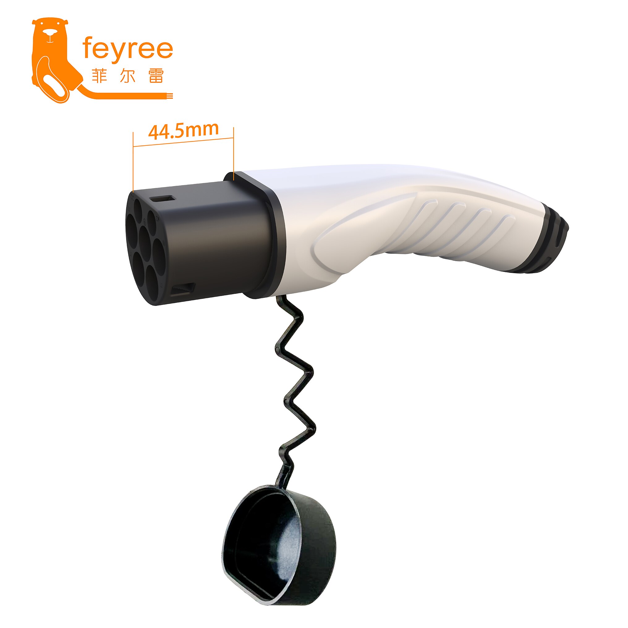 Feyree-fuente de alimentación de 32A, cargador macho lateral de 16A, adaptador de IEC62196-2 Tipo 2 trifásico para estación de carga de Wallbox de vehículo eléctrico