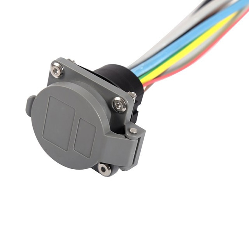 Enchufe hembra tipo 2 para estación de carga EV EVSE 32A 16A, 3 fases IEC 62196, con cubierta Enchufe hembra tipo 2 para estación de carga EV EVSE 32A 16A, 3 fases IEC 62196, con cubierta