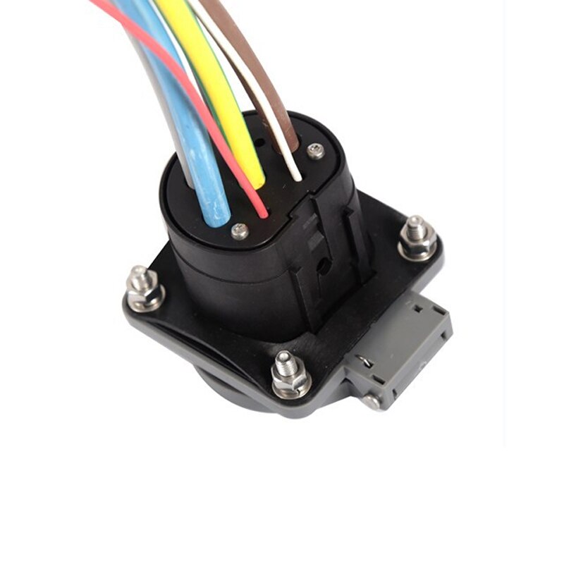 Enchufe hembra tipo 2 para estación de carga EV EVSE 32A 16A, 3 fases IEC 62196, con cubierta Enchufe hembra tipo 2 para estación de carga EV EVSE 32A 16A, 3 fases IEC 62196, con cubierta