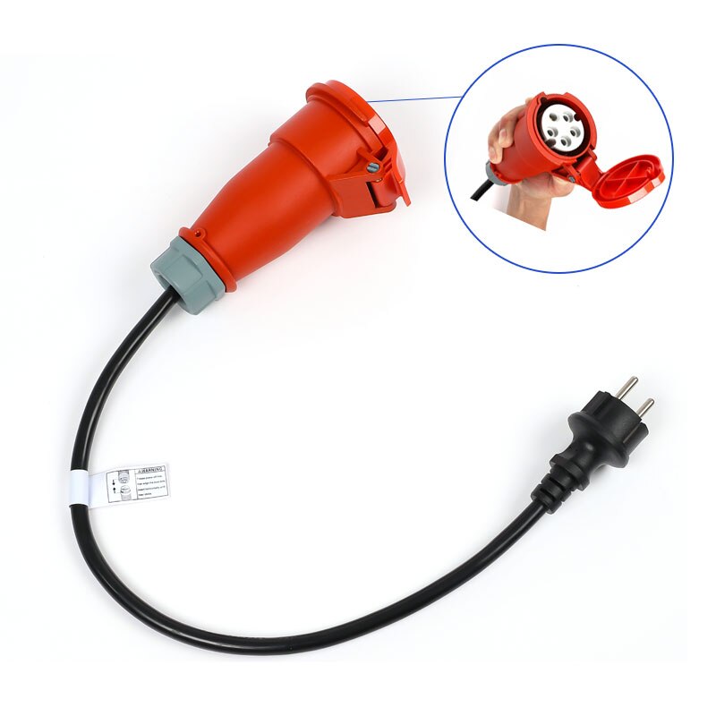 Estación de carga Ev, cargador de coche eléctrico EVSE wallbox Nivel 2, 11KW, 16A, 3 fases iec 62196, tipo 2, cable de 5M