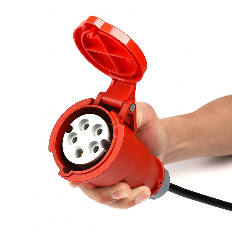 Estación de carga Ev, cargador de coche eléctrico EVSE wallbox Nivel 2, 11KW, 16A, 3 fases iec 62196, tipo 2, cable de 5M