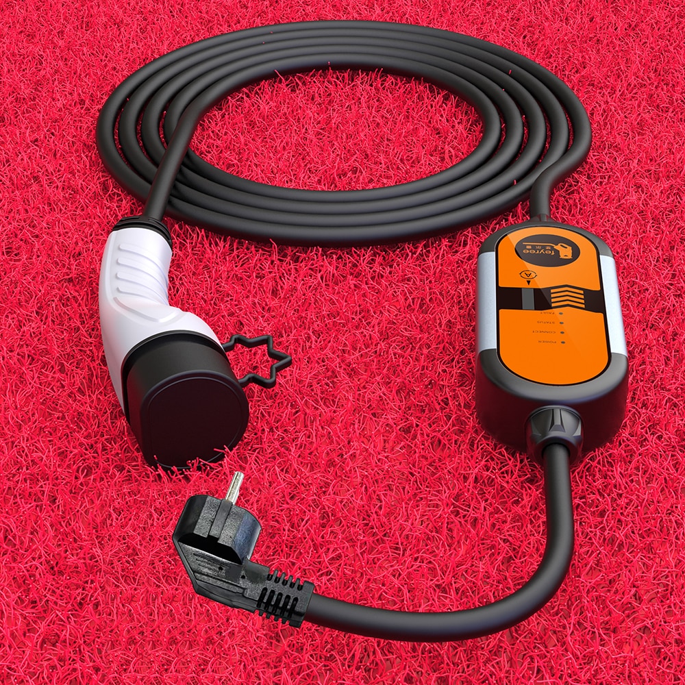 Feyree-cargador EV portátil para coche eléctrico, Cable de carga EV tipo 2, IEC62196-2, 16A, EVSE, tipo 1, SAE, J1772, controlador de enchufe europeo, Wallbox Feyree-cargador EV portátil para coche eléctrico, Cable de carga EV tipo 2, IEC62196-2, 16A, EVSE, tipo 1, SAE, J1772, controlador de enchufe europeo, Wallbox