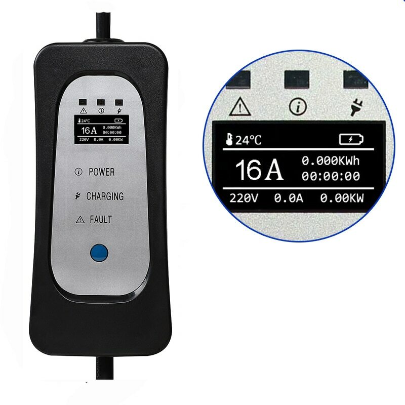 Mennekes-cargador EV tipo 2 para coche eléctrico Schuko, Cable de carga ev de 5 metros, cargador portátil de 8A/10A/13A/16A ajustable Mennekes-cargador EV tipo 2 para coche eléctrico Schuko, Cable de carga ev de 5 metros, cargador portátil de 8A/10A/13A/16A ajustable