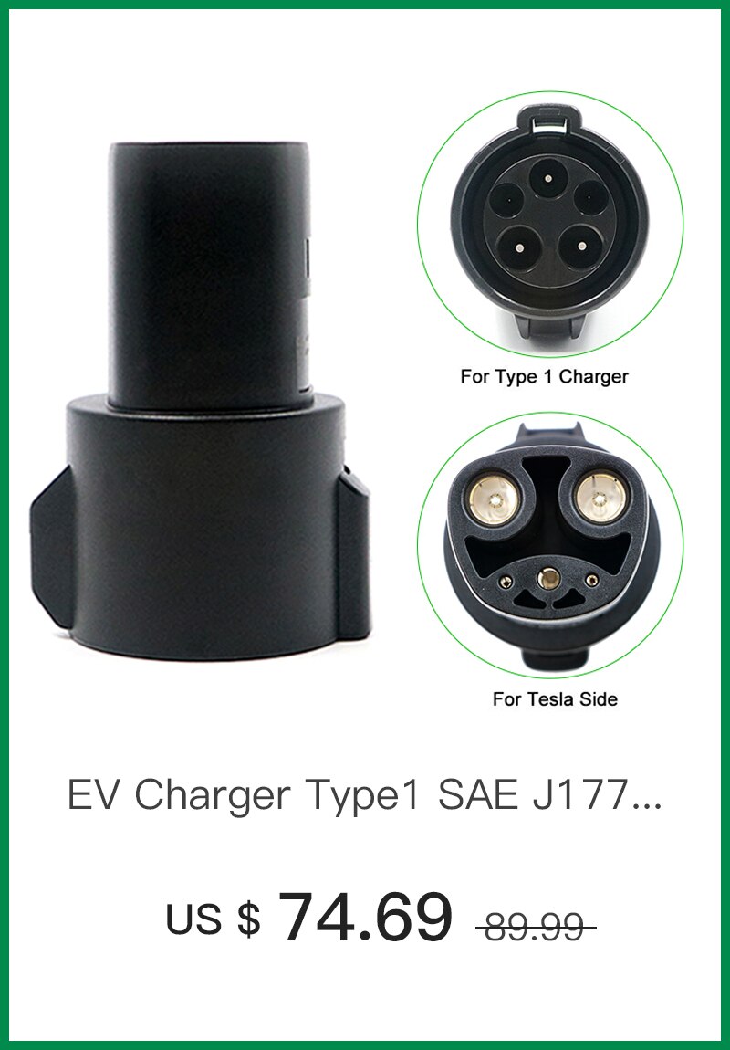 Wallbox-cargador portátil de coche eléctrico, dispositivo de carga de 16A, 3 fases, nivel 2, CA Ev, 11kw Evse, tipo 2 IEC62196, tipo 1