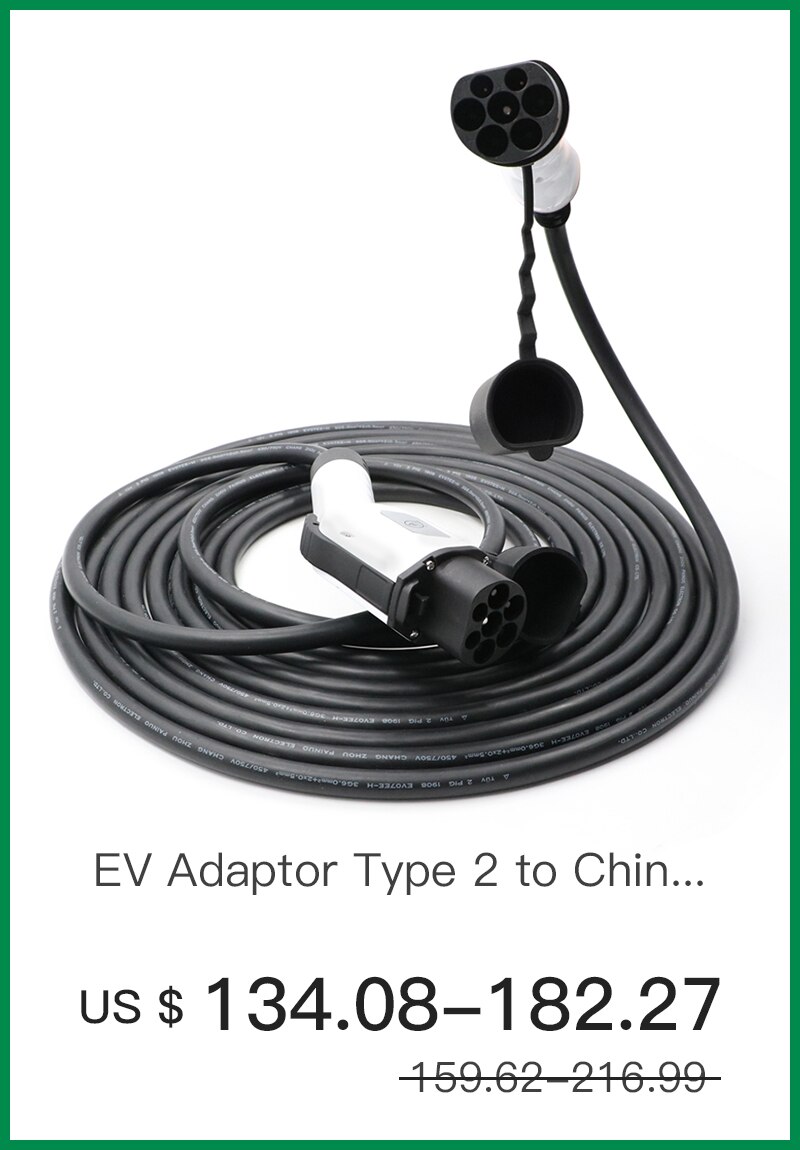 Wallbox-cargador portátil de coche eléctrico, dispositivo de carga de 16A, 3 fases, nivel 2, CA Ev, 11kw Evse, tipo 2 IEC62196, tipo 1