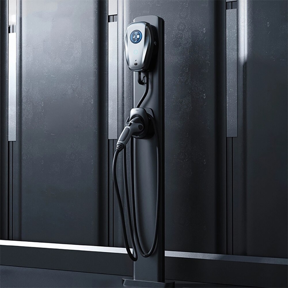 Estación de carga monofásica para vehículo eléctrico, cargador EV de 32A y 7KW tipo 2 con RFID, Cable de 3,5 M, EVSE, Wallbox IEC 62196-2
